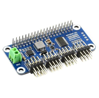 China Waveshare Standard Raspberry Pi 40PIN GPIO Header (B) Servo Driver HAT for Raspberry Pi, 16-Channel 12 Bit I2C Right Angle Pinheader Interface for sale