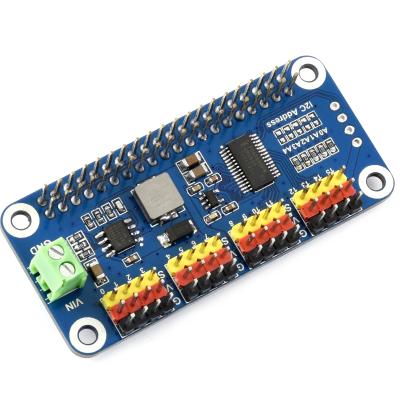 China Waveshare Raspberry Pi 40PIN GPIO Standard Header Servo Driver HAT for Raspberry Pi, 16-Channel 12 Bit I2C Straight Pinheader Interface for sale