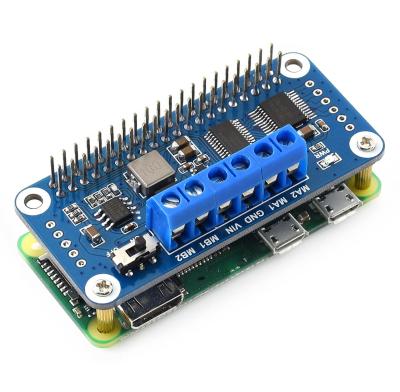 China Standard Raspberry Pi 40PIN GPIO Header Waveshare I2C Interface Motor Driver HAT for Raspberry Pi Onboard Chip TB6612FNG Dual H-Bridge PCA9685 for sale