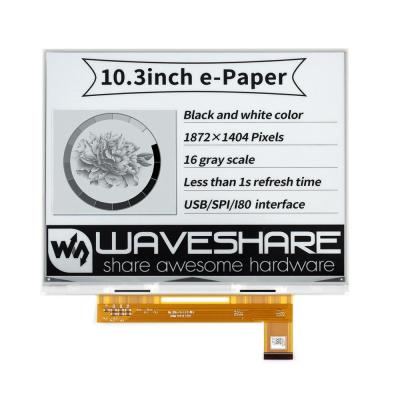 China Waveshare 10.3inch e-Paper e-Ink Display 1872*1404 Raw Black White Color Dual 16 Gray Scale Parallel Port Without PCB 10.3 inch for sale