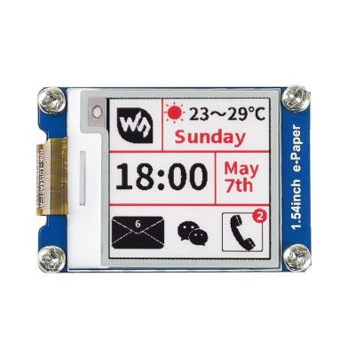 China Waveshare 1.54 Inch 3 Colors EPD E-Ink E-Paper Display Module 200x200 Resolution Screen SPI Interface 1.54 Inch for sale