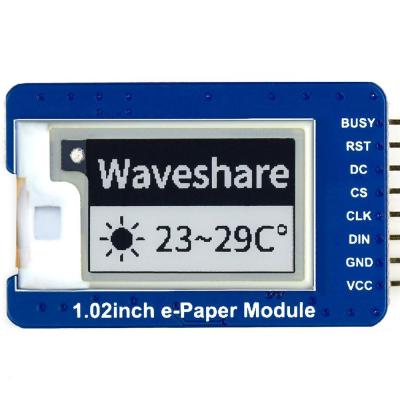 China Waveshare 1.02inch White E-ink Paper Display Module Black Color 128*80 Resolution Dual SPI Interface With Onboard Controller 1.02 inch for sale