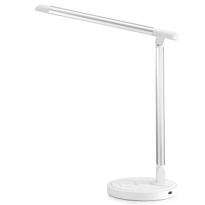 China Stepless Dimming Aluminum Portable Table Lamps Touch LED Desk Lamp with USB Charging Port and 5 CCT 7 Levels Dimming Reading Light for Study for sale