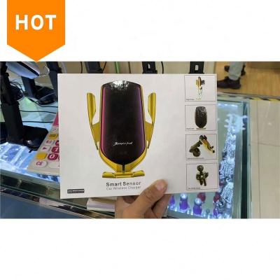 China 2019 Mobile Phone Accessories Car Phone Holder Luxury Hot Selling QI 10W Universal Fast Wireless Charger for sale