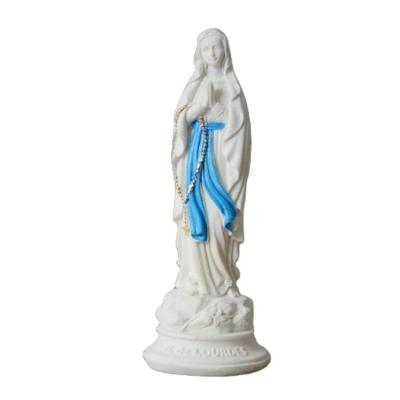 China Contemporary Religious Collectible Resin Figurine Pure White Gift Sculpture The Virgin Mary Figure Of Saint Our Lady Of Lourdes Statue for sale