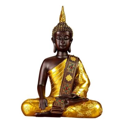 China Asia Thailand traditional vintage decoration ornament polyresin zen meditation sitting buddha statues for sale