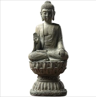 China Polyresin Traditional Antique Craft Decoration Religious Zen Style Resting Buddha Statue Vintage Meditation Buddha Sculpture for sale