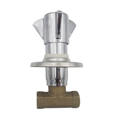 China General 1/2' Stop Valve Water Tap Brass Ball Valve Show Wall Hidden Control Cock for sale