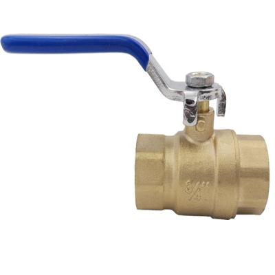 China DN15-DN100 General Brass Forged Water Ball Valve / Gas NPT BSP Mini Threat Valve With Steel Handle for sale