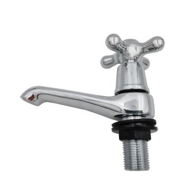 China Hotselling Faucets Eco Zinc Toilet Basin Faucet Cross Metered Handle Single Handle Water Stop Valve Deck Mounted Tank Faucet for sale