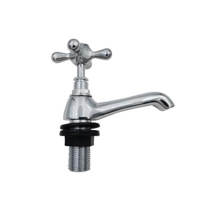 China Brass Metered Faucets Quick Open Deck Mounted Basin Faucet Kitchen Single Hole Water Tap for sale