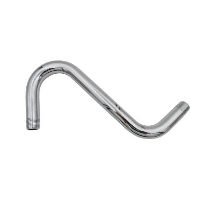 China Chromed Modern S Brass Arm For Shower Bathroom Rainshower Water Pipe Wall Mounted Water Sprayer Hose 1/2 for sale