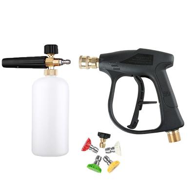 China Car Spray Cleaner For Car Gasket Water Gun Cleaning Tools, with5Color Squirts Gasket Jet Adjustable Snow Foam Lance Car M22 Hose 1L Connector for sale