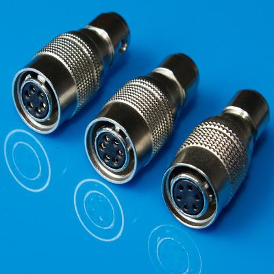 China Compatible Hirose Circular Connectors , Male Plug 6 Pin Hirose Connector for sale