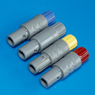 China PAG 5 Amp Plastic Circular Connectors , Lemo Compatible Low Voltage Connectors for sale