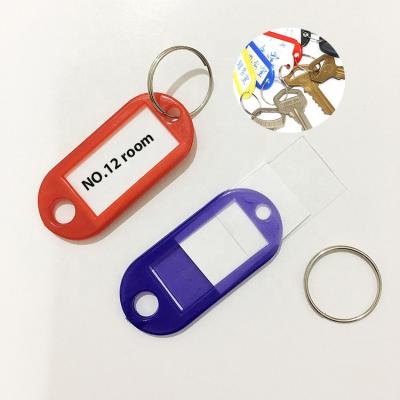 China Customize Supply Cheap Multi Color Plastic Keys Tag Holder Key Indicator For Hotel Company Factory Supermarket Promotional Gifts for sale