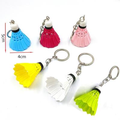 China Sports sports promotional gifts 3d shape simulation badminton keychains custom for events souvenir giveaways for sale