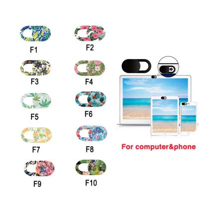 China Mini Promote Laptop Accessories Flower Image Webcam Cover Sticker For Mobile Phone Camera Privacy Cover With 3pcs 6pcs 10pcs Package for sale