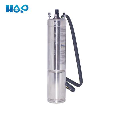 China Deep well motor pump automotive industry HOP brand 0.5hp-10hp 100% copper wire single/three phase submersible pump for irrigation for sale