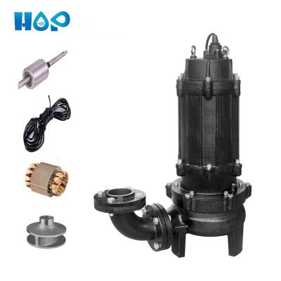 China Automotive Industry HOPS 50 HP Water Pump Electric Sewage Pump Bronze Cast Iron Dirty Submersible Sewage Pump With Auto Coupling for sale