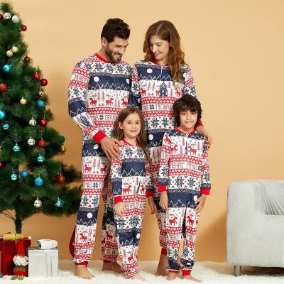 China 2021 Kids Pajamas Breathable Family Christmas Nightgowns Clothing Matching for sale