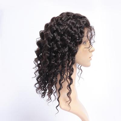 China High Quality Deep Wave Mongolian Hair Kinky Curly Lace Wig, Virgin Mongolian Curly Full Lace Wig, Hair Wig Wholesale Lead for sale