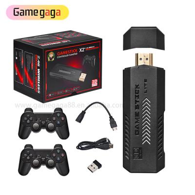 China With Wireless Controller GD10 plus Game Stick X2 Mini Game Player 4K Retro Product Gam2Console 64GB Built in 30000 Games for N64/SNES for sale