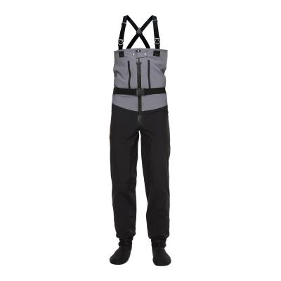 China Antibacterial Men Wholesale Chest Wader Breathable QUICK DRY Manufacturing Fishing Wader Suit With Foot Socks for sale