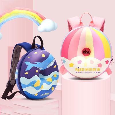 China Waterproof Colorful PU Donut Leather Round Backpack Customized Kindergarten Kids Rainbow Backpack For Kids for sale