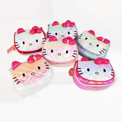 China Waterproof Cute Cat Animal Cartoon Bow-knot Decoration Shoulder Bag for Kids Girls for sale