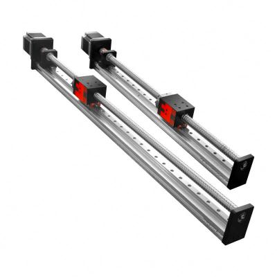 China Hotels Fast Delivery Aluminum Ball Screw Linear Guide Rail Module With Integrated Stepper Motor for sale