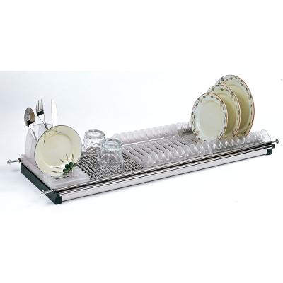 China Contemporary High Quality Wall Hanging Dish Drainer Rack Kitchen Stainless Steel Dish Rack for sale