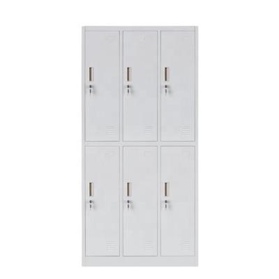 China ODM 6 Door Knocked Down Metal Storage Locker Cabinet for sale