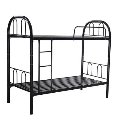 China Heavy Duty Steel Hostel Metal Twin Bunk Bed Frame for sale