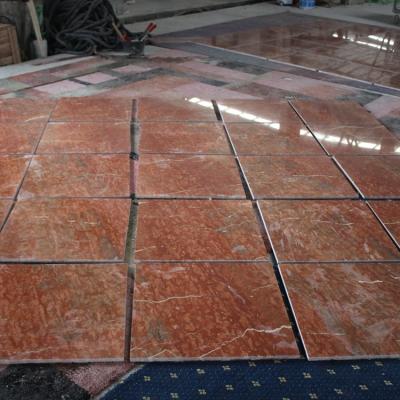 China Type rojo floor marble tiles flooring red color quipar price for sale