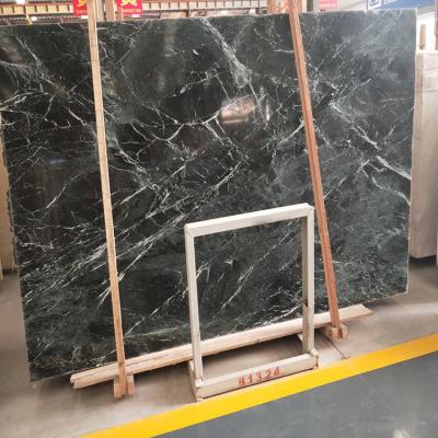 China Indoor Outdoor Decoration Ect Guatemala Verde Tinos Antique Oasis Green Marble With White Vein Marble Slab for sale