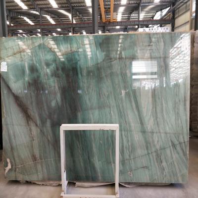 China Customized Chinese Ect Thickness Jadeite Jade Onyx Green Marble Floor Tile Indoor Outdoor Decoration Beautiful for sale