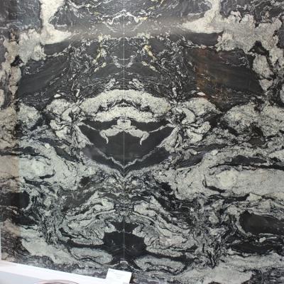 China Modern China 20mm Thick Nero Fantasy Granite Slab Black Thick Granite With White Veins for sale