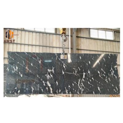 China Modern Natural Chinese Nero Black Nuvolato Granite With White Veins for sale