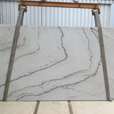 China Calacata Brazil Natural White Quartzite Wall Stone Stone Slab for sale