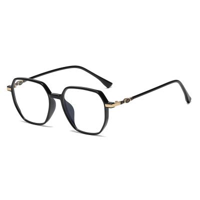 China Retro glasses frames women with a degree of eye protection 2021 best women selling blue anti tr90+metal glass light frames for decoration for sale