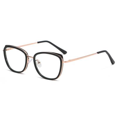 China Anti Ray Optical Glasses Female Small Square Eyeglasses Blue Mixed Design Blue Light Blocking Glasses for sale