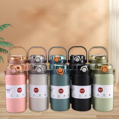 China Sustainable 1000ml Double Wall Insulated 316 Stainless Steel Water Bottle For Gym Hiking Camping Travel for sale