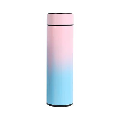 China Sustainable Thermos Led Stainless Steel Vacuum Flasks With Temperature Display Lid Smart Water Cup Bottle for sale