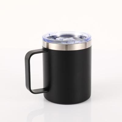 China Modern Thermo Flask Coffee Mug Vacuum Metal Handle 350ml Hot Thermo Coffee Mug Printed Stainless Steel Insulated Coffee Mugs for sale