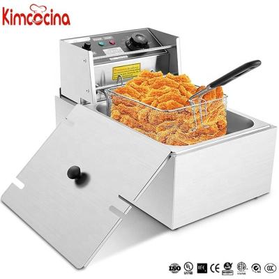 China Hotels kimcocina Commercial Electric Fryers 6 Liter Deep Fryer Electric Deep Fryer CE EAC ROHS for sale