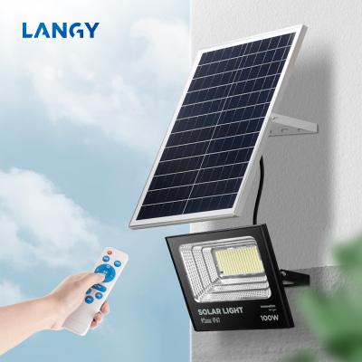 China White Solar Garden Langy Official 100W Mini Flood Light With Panel Motion Sensor Led for sale