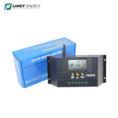 China Langy Official CM3024Z 30A 12v 24v PWM Solar Charger Controller Home Use Controller for sale