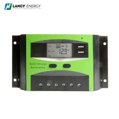 China Langy Official 30A 12v 24v PWM Solar Charger Controller Controller For Solar System for sale