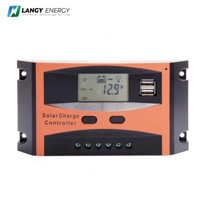 China Charger Controller Langy Official 10A 20A 30A 40A 50A 60A 12v 24v PWM Solar Controller For Home Use for sale